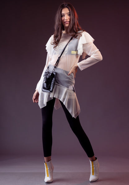 Проѕирна блуза со набраздени