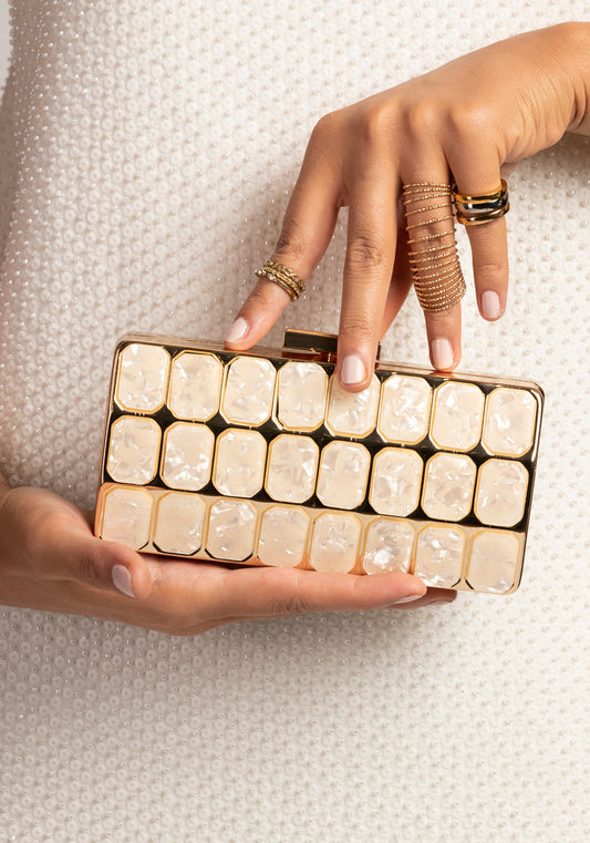 Pearly luxury handbag