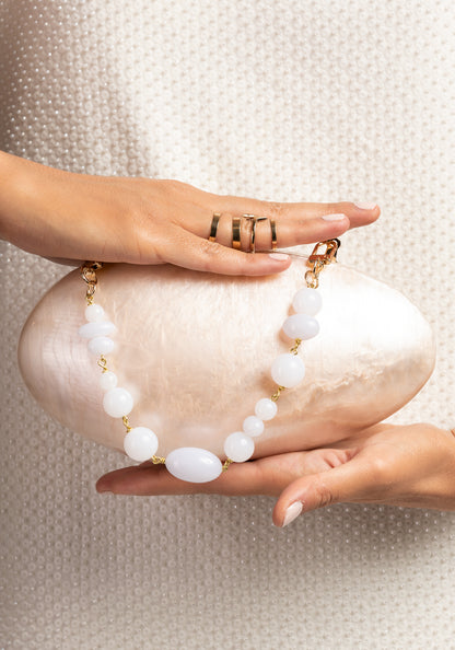 Бисерна елипсовидна чанта