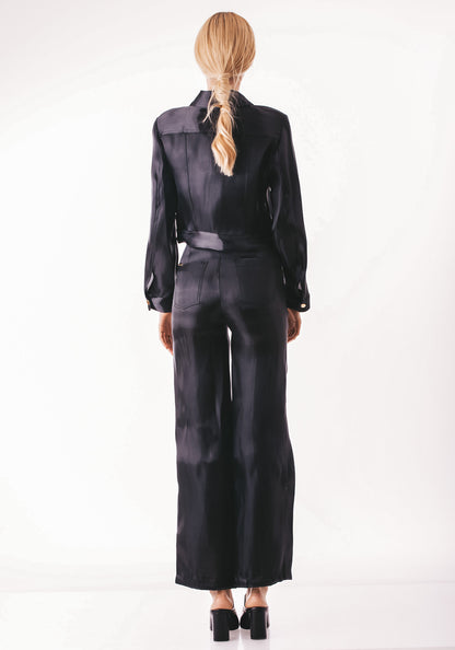 Металик скратена јакна и панталони