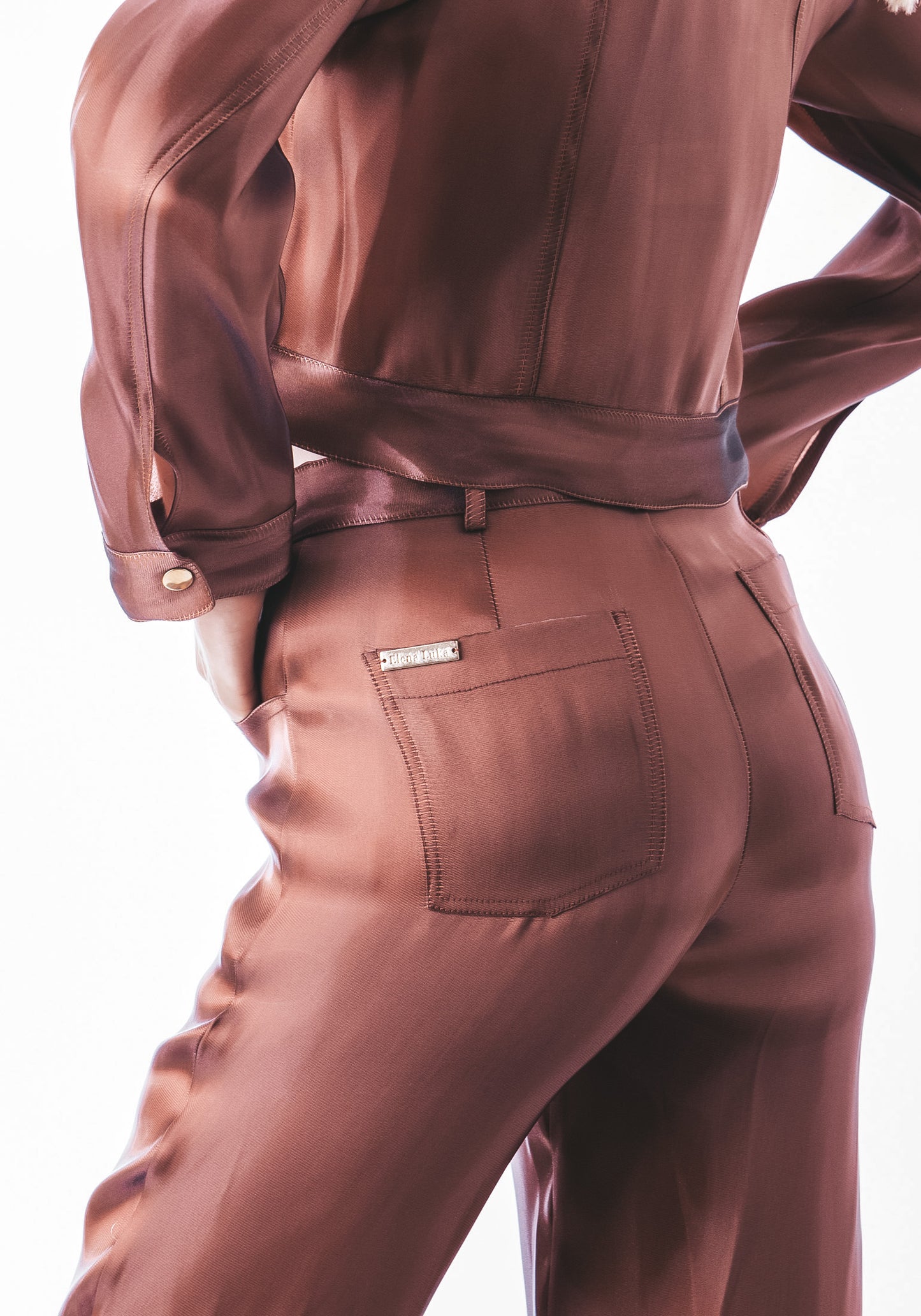 Metallic Cropped Jacket & Pants