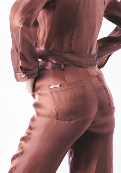 Металик скратена јакна и панталони