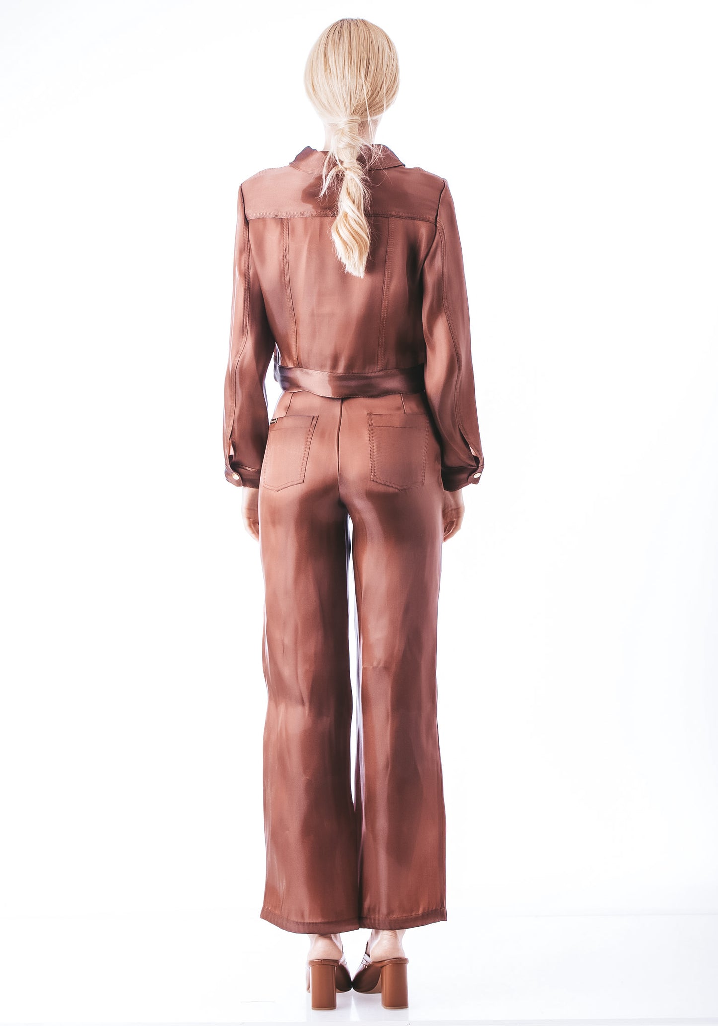 Metallic Cropped Jacket & Pants